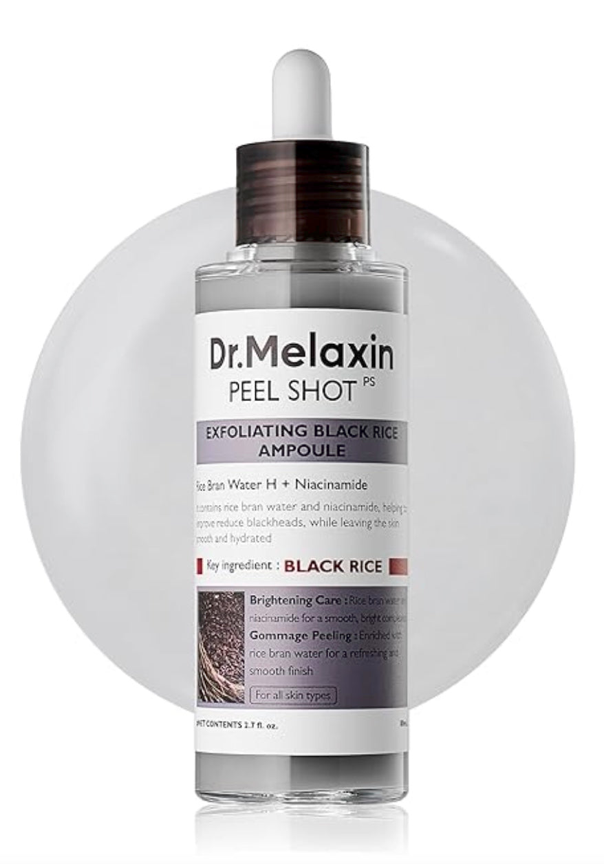 Dr.Melaxin Peel Shot Exfoliating Glow Black Rice Ampoule 80ml Korean Skin Care