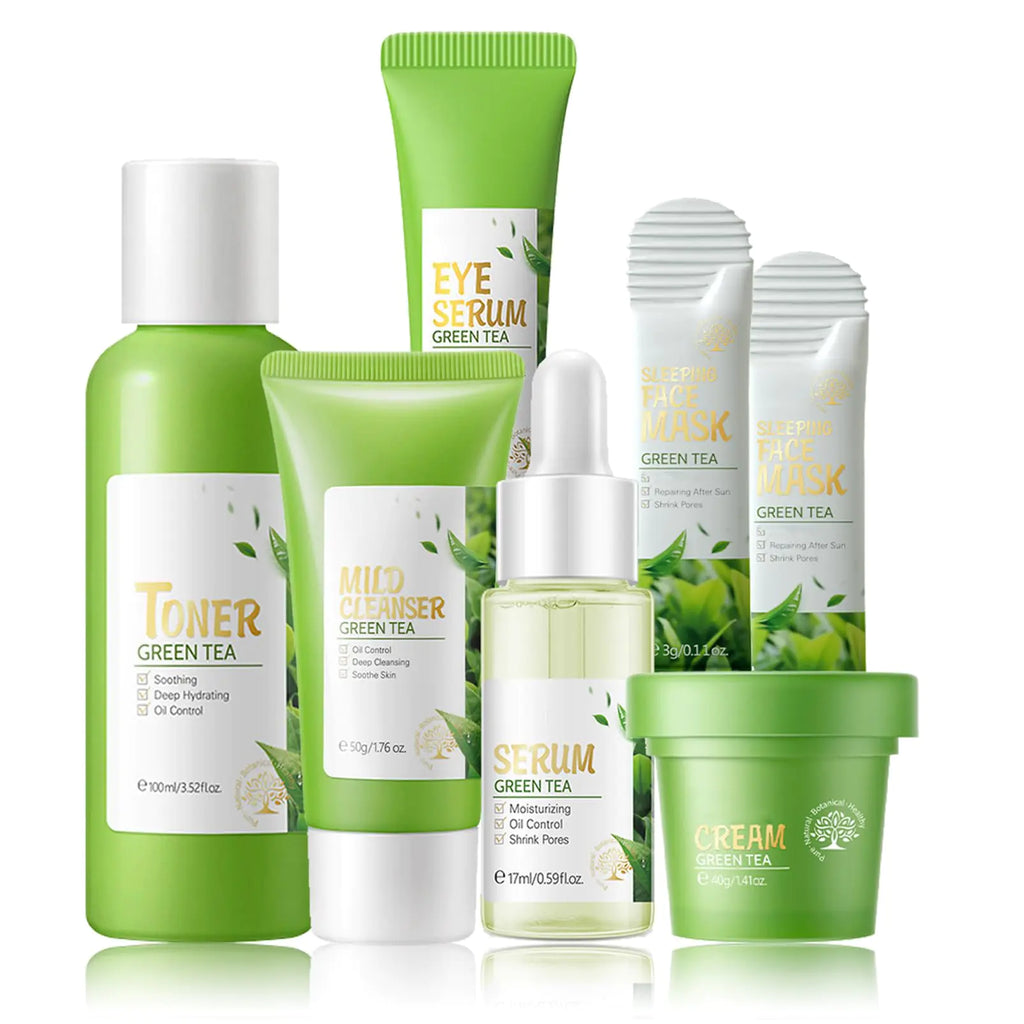 Green Tea 6-Piece Skin Care Set for Women