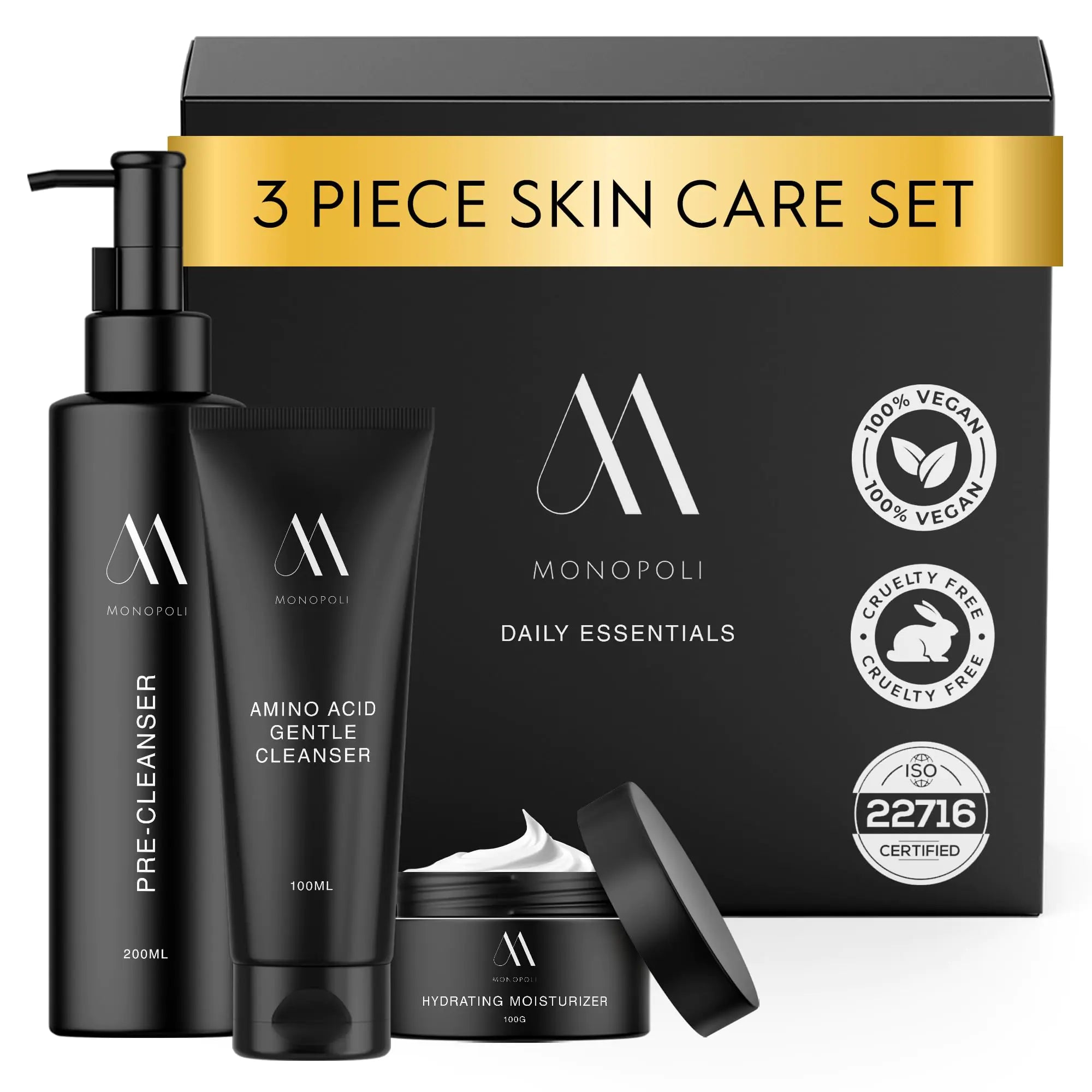 Monopoli 3-Piece Daily Skincare Essentials Kit